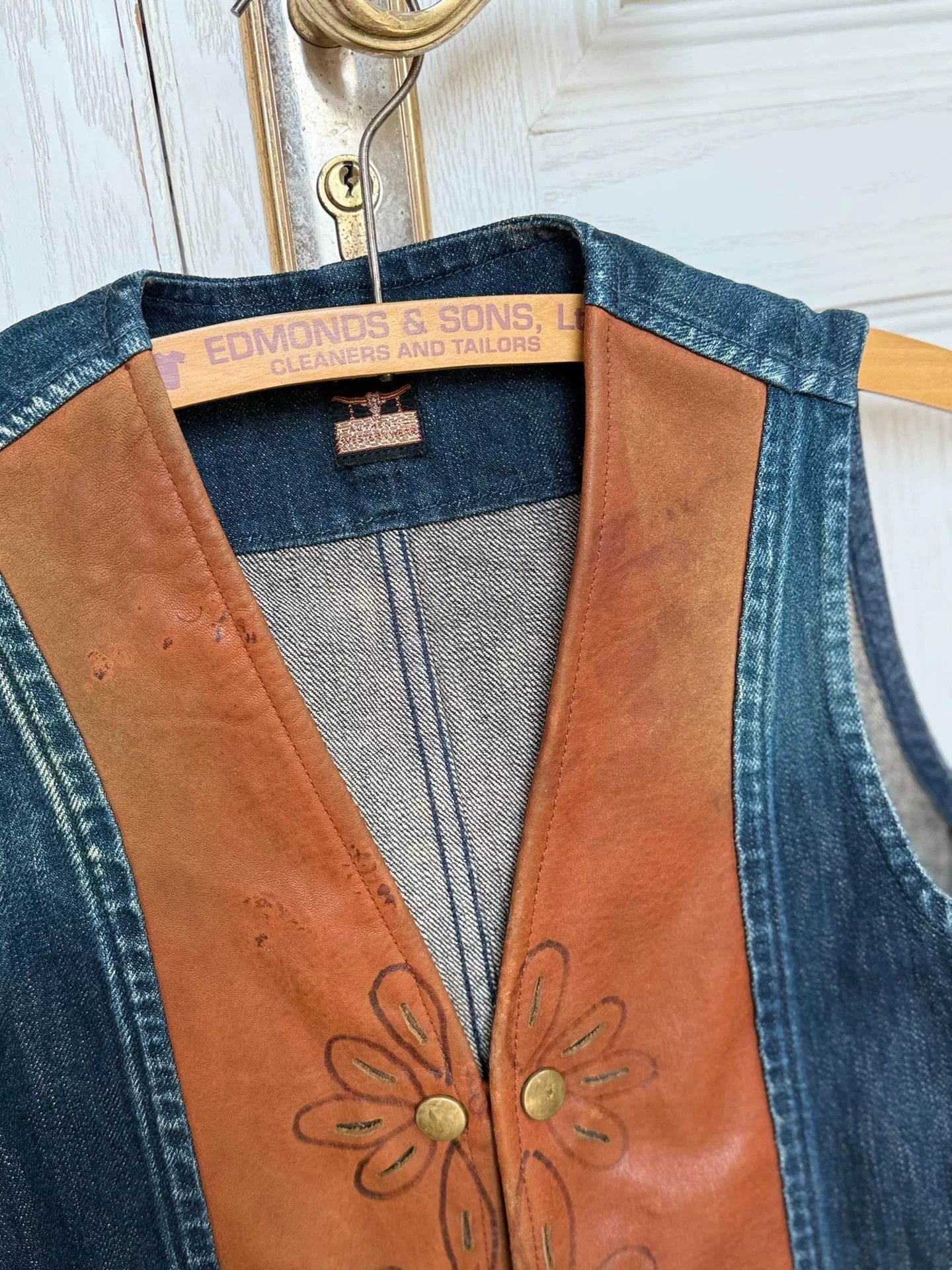 Kapital Kapital Western Leather-Trimmed Vest Size US XS / EU 42 / 0 - 2 Thumbnail