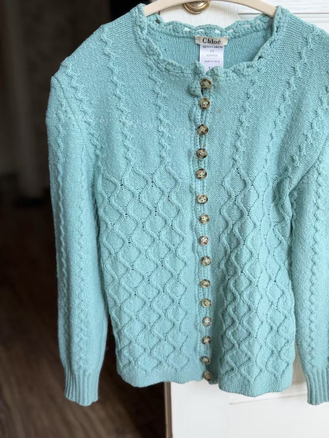 Vintage Chloé Wool Cardigan Size XS / US 0-2 / IT 36-38 - 2 Thumbnail