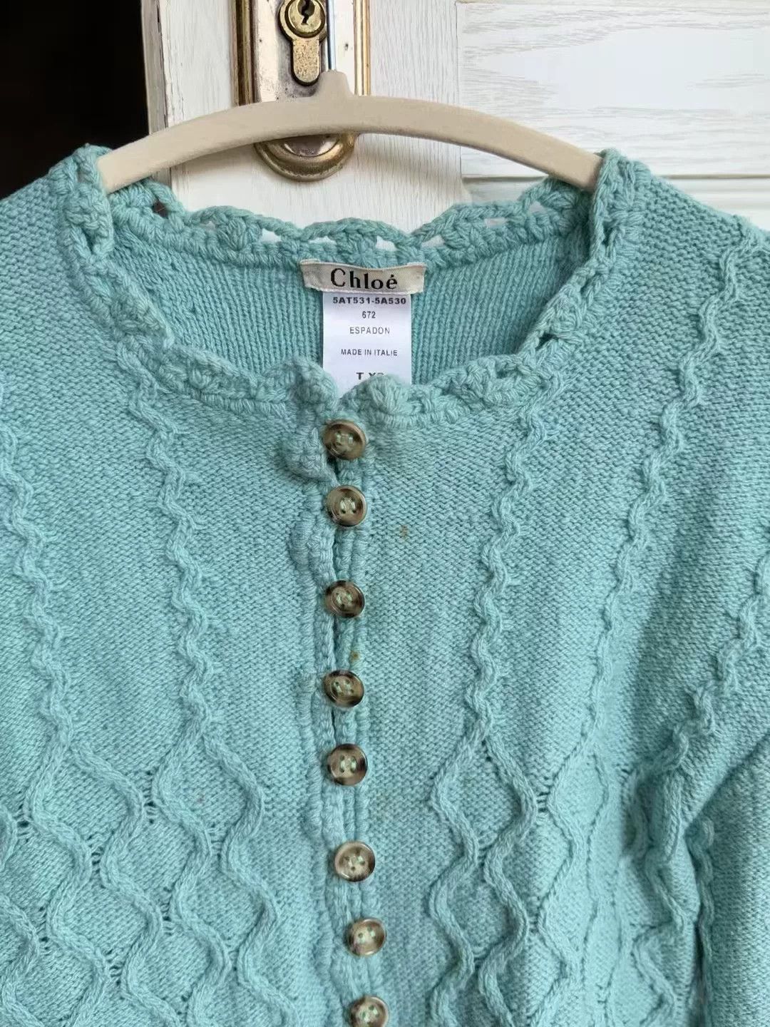 Vintage Chloé Wool Cardigan Size XS / US 0-2 / IT 36-38 - 6 Thumbnail