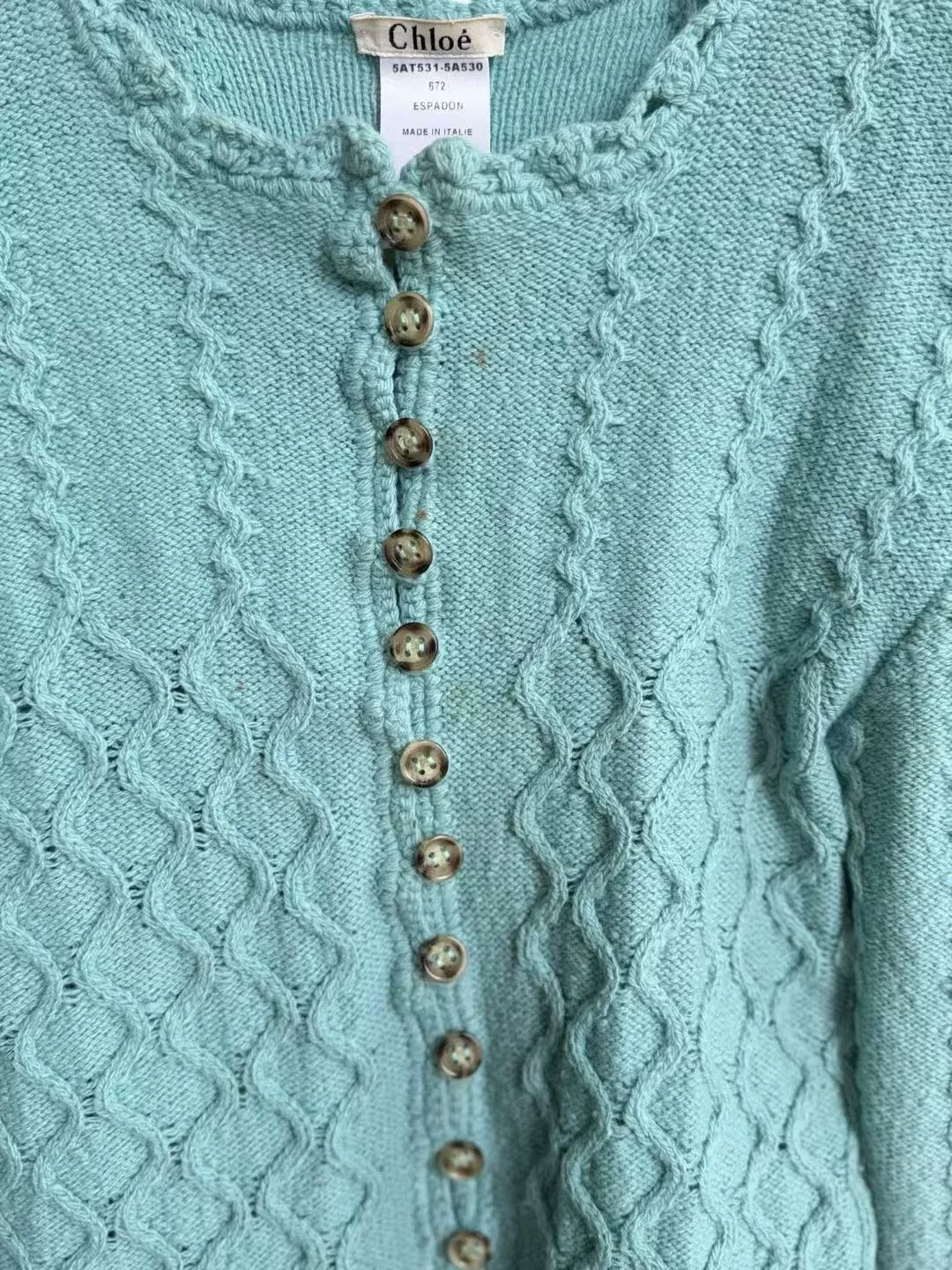 Vintage Chloé Wool Cardigan Size XS / US 0-2 / IT 36-38 - 7 Thumbnail
