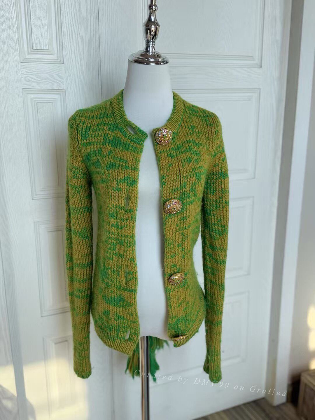 Manish Arora Manoush Wool Mohair Blend Cardigan Size XS / US 0-2 / IT 36-38 - 3 Thumbnail