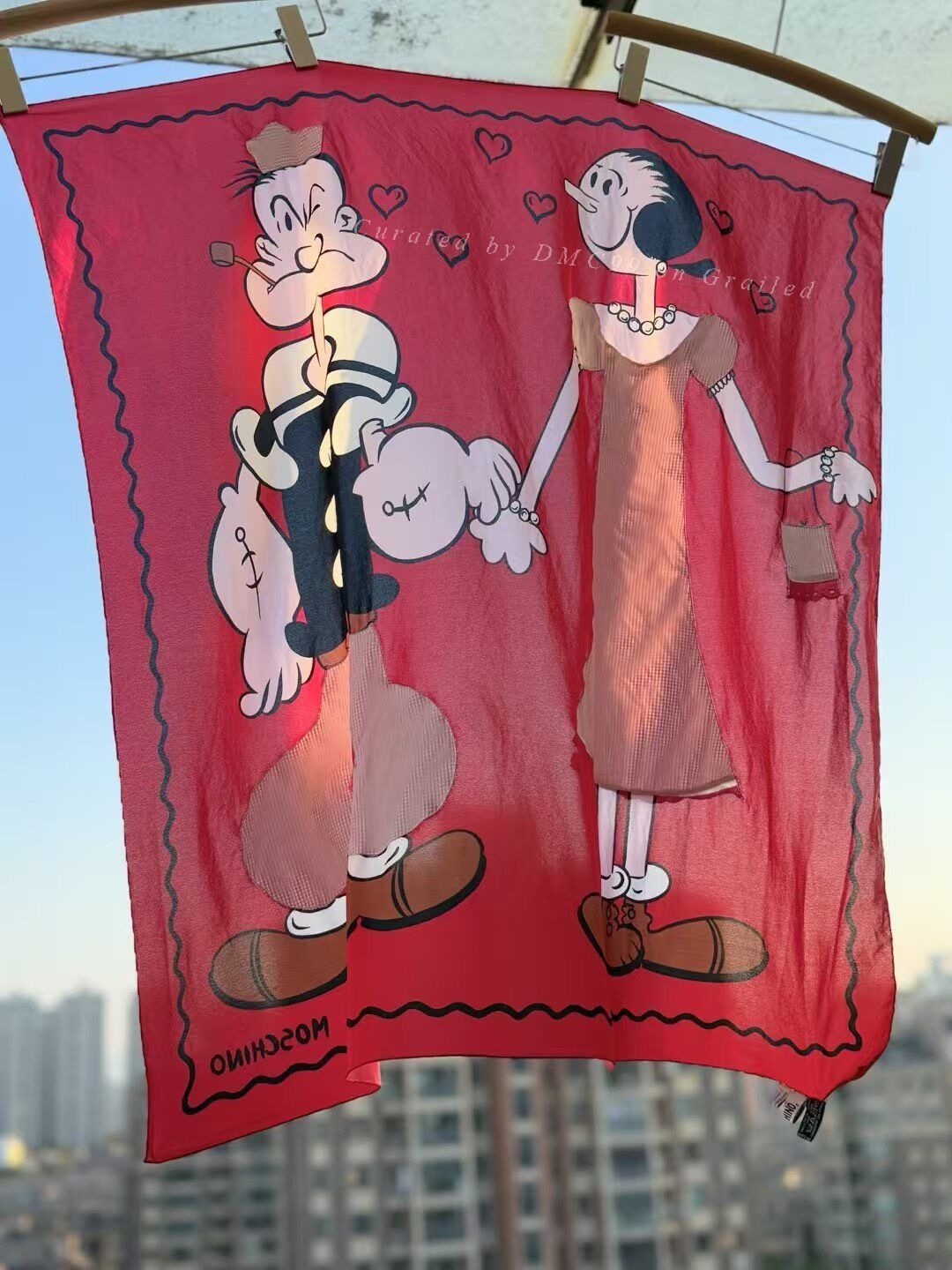 Moschino Vintage Moschino Popeye Square Scarf Size ONE SIZE - 2 Thumbnail