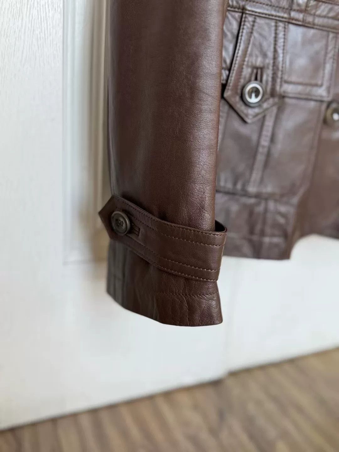 Vintage Vintage Lambskin Leather Jacket Size XL / US 12-14 / IT 48-50 - 6 Thumbnail