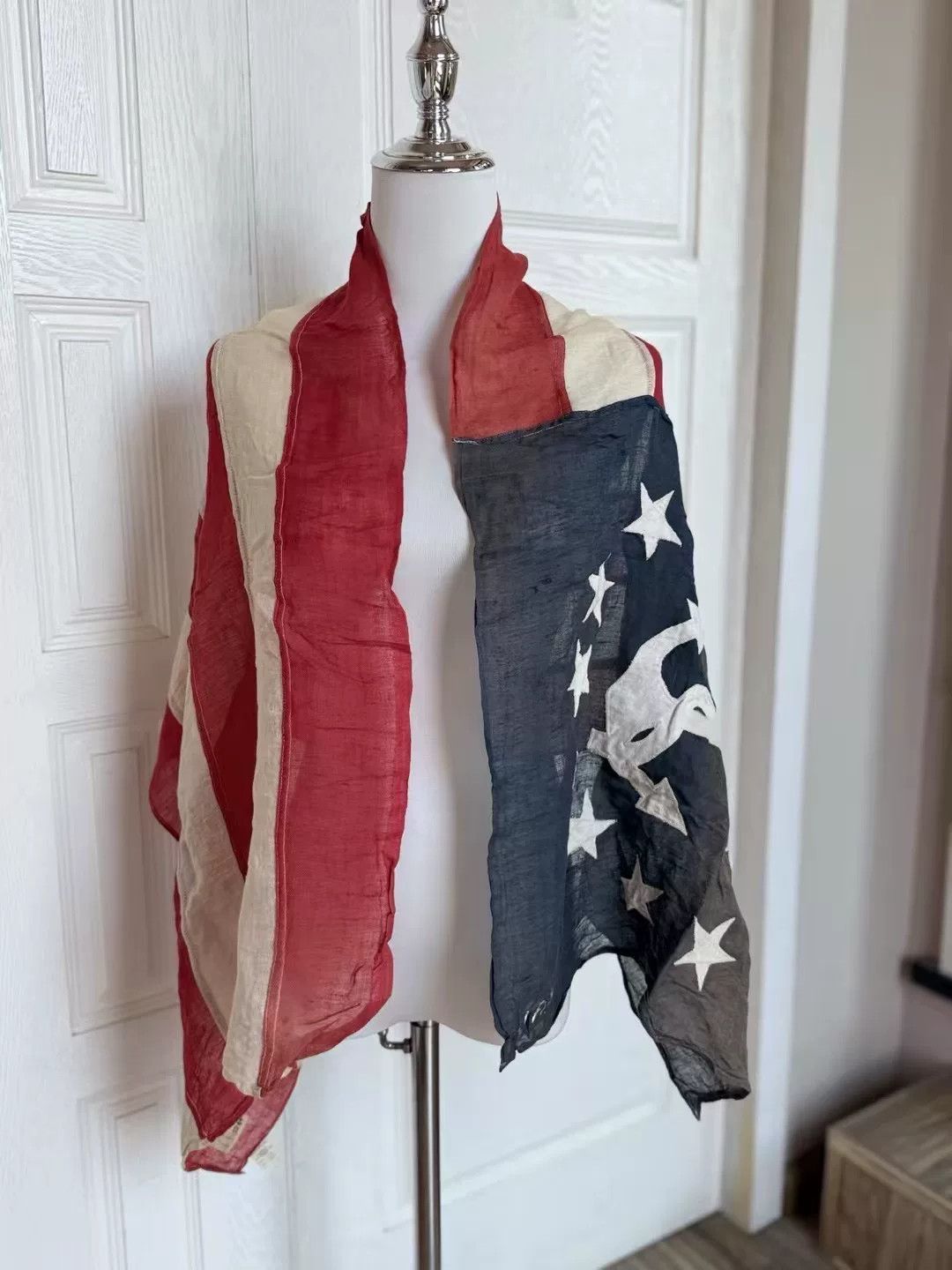RRL Ralph Lauren RRL DoubleL Cotton-Linen Scarf Shawl Size ONE SIZE - 3 Thumbnail