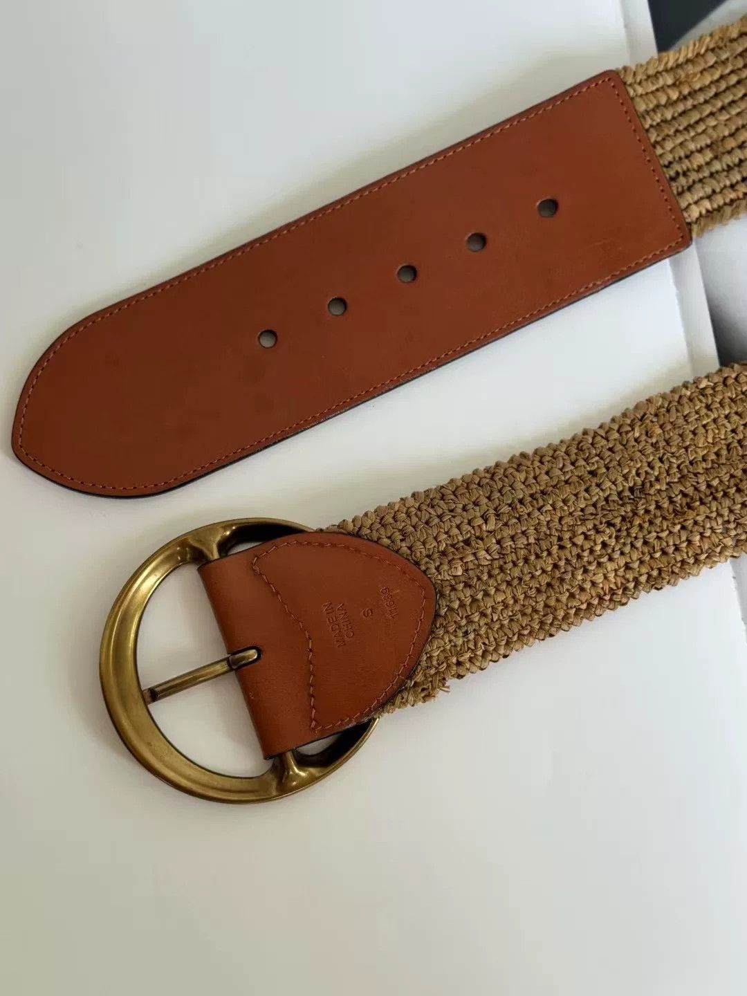 Polo Ralph Lauren POLO Ralph Lauren Straw Leather Belt Size ONE SIZE - 5 Thumbnail