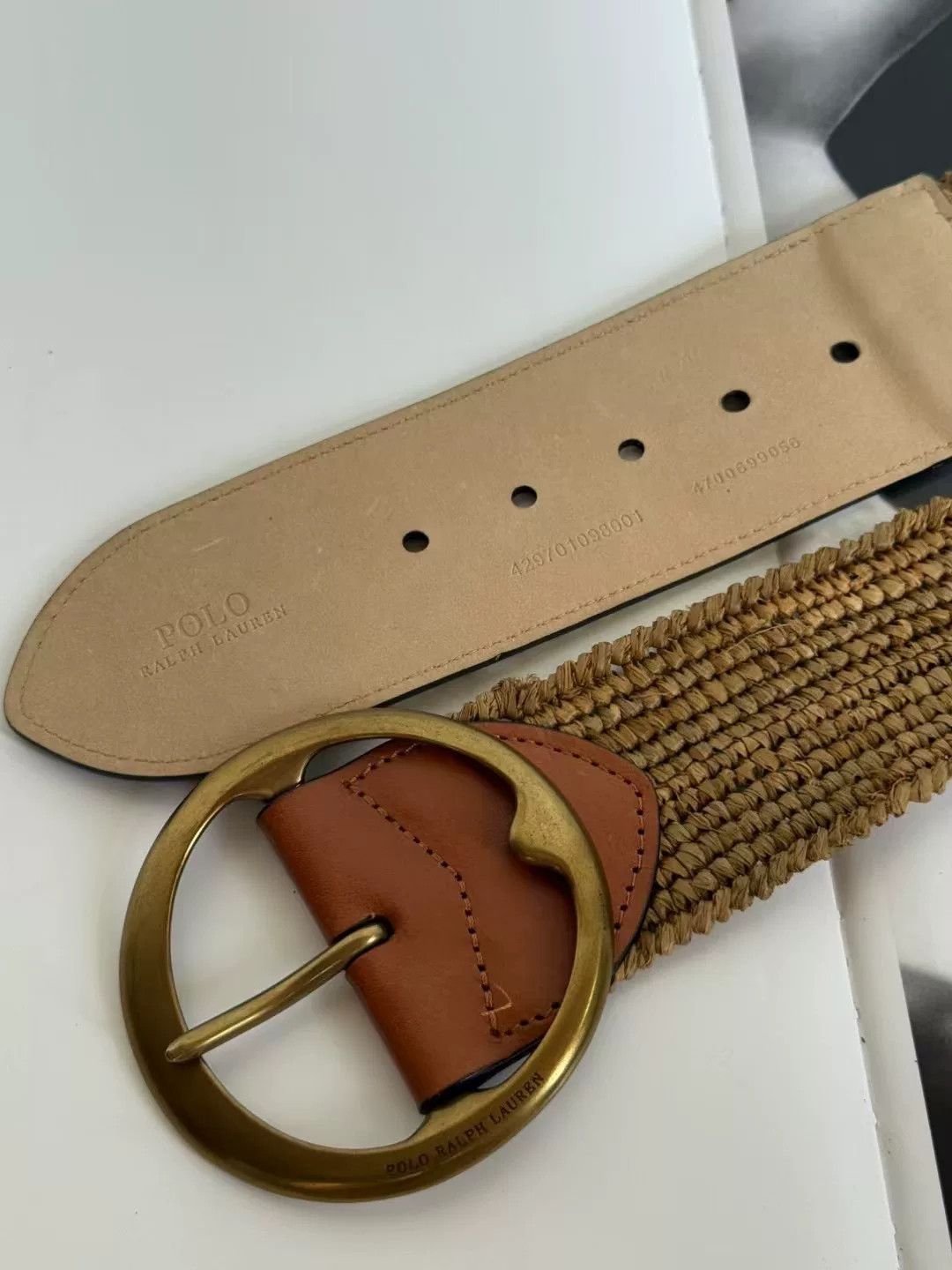 Polo Ralph Lauren POLO Ralph Lauren Straw Leather Belt Size ONE SIZE - 2 Thumbnail