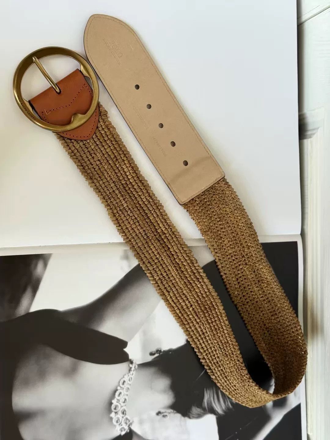 Polo Ralph Lauren POLO Ralph Lauren Straw Leather Belt Size ONE SIZE - 3 Thumbnail