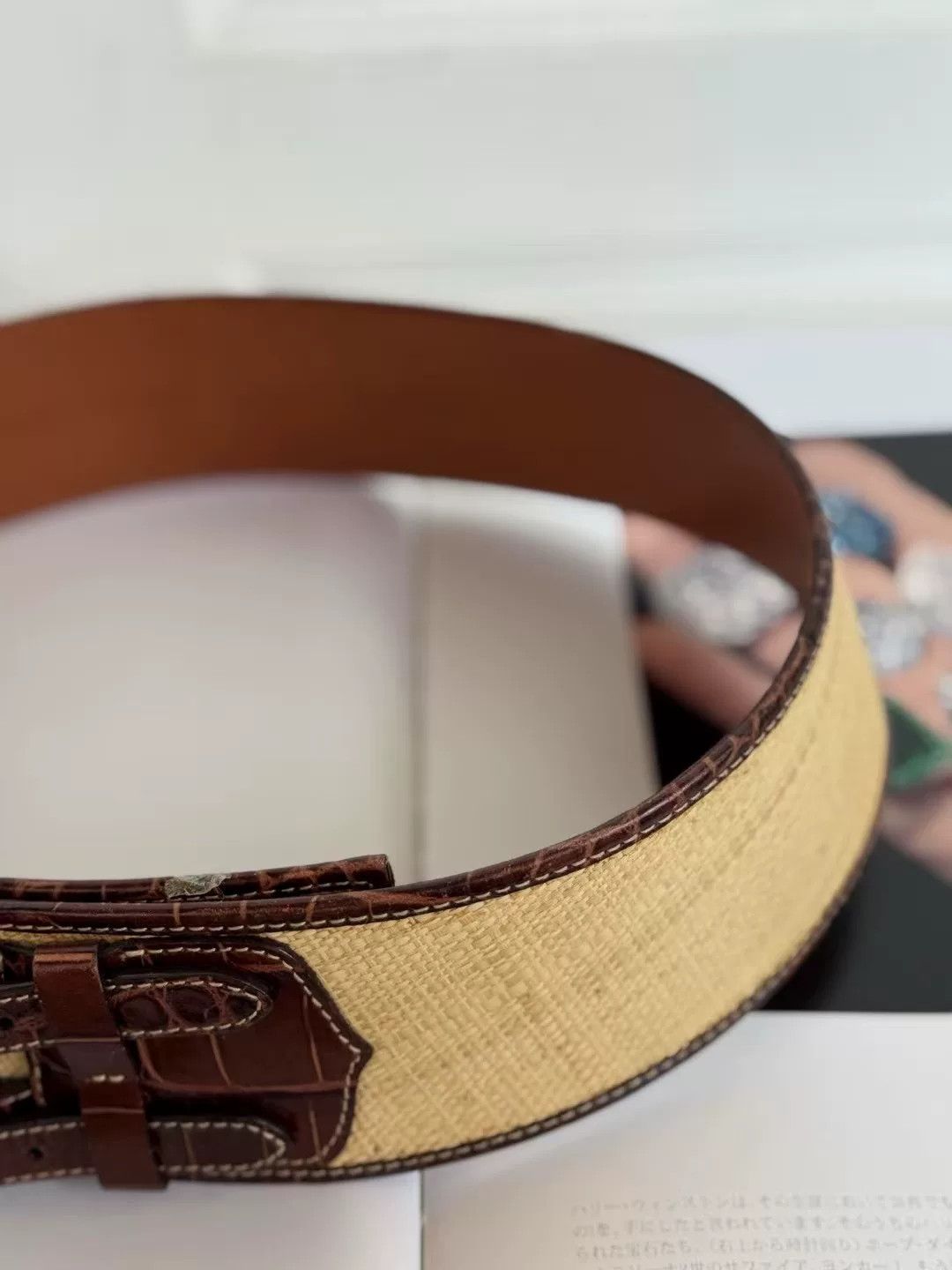Ralph Lauren Ralph Lauren Western Straw Leather Belt Size ONE SIZE - 4 Thumbnail