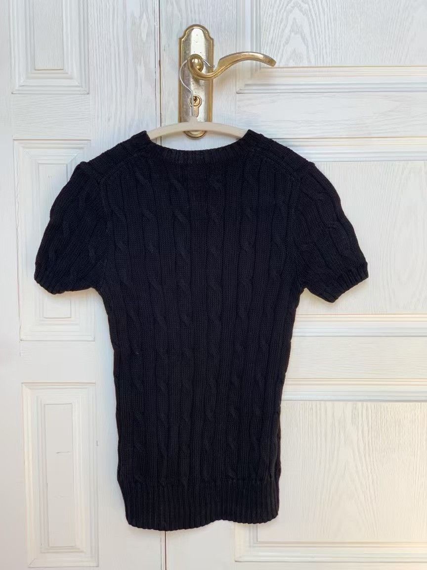 Polo Ralph Lauren Polo Ralph Lauren Cable Knit Short-Sleeve Sweater Size XS / US 0-2 / IT 36-38 - 2 Thumbnail