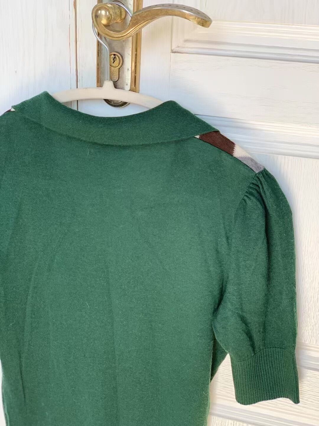 Gucci Gucci Argyle Short-Sleeve Sweater Size M / US 6-8 / IT 42-44 - 3 Thumbnail