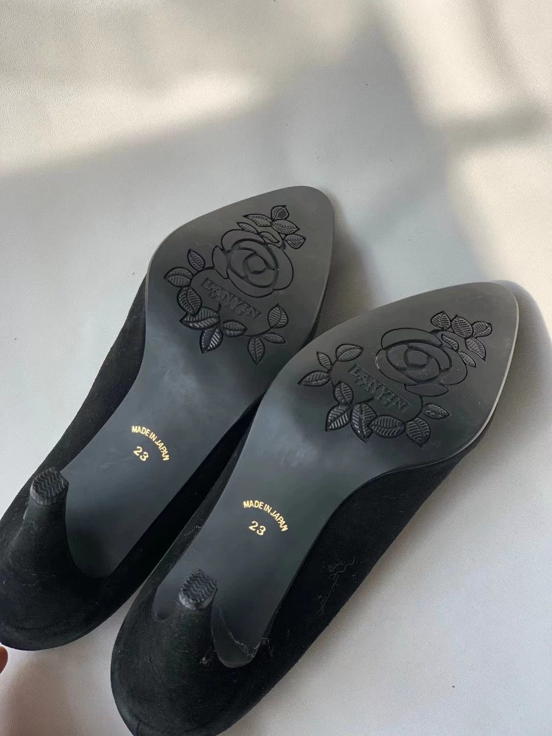 Lanvin Vintage LANVIN Suede Embroidered Heels Size US 5 / IT 35 - 7 Thumbnail