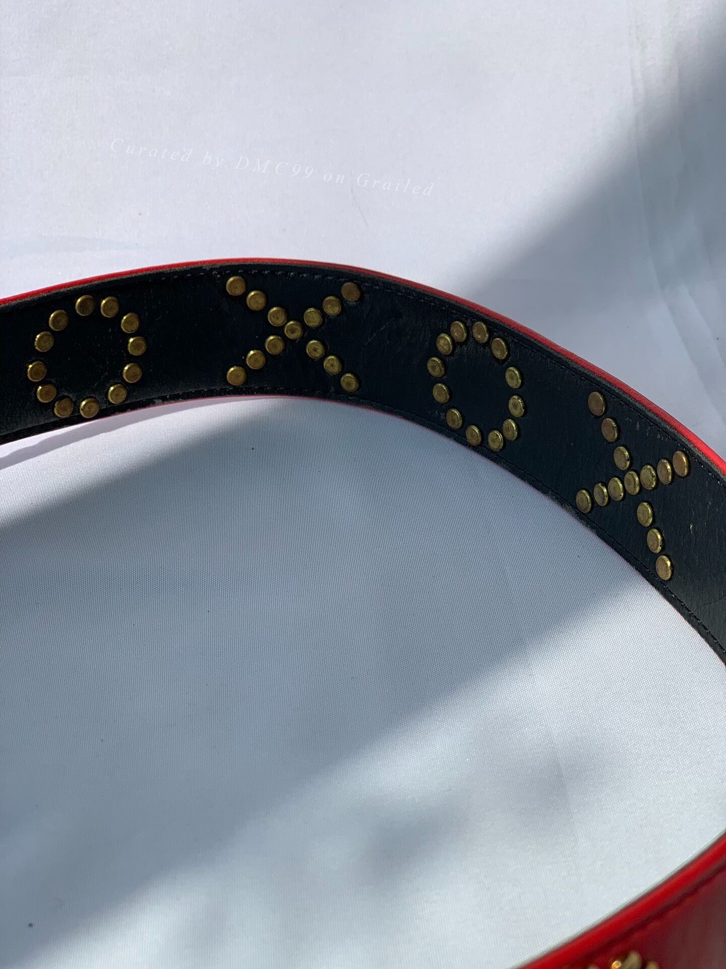 Moschino Vintage Moschino Studded Red Belt Size ONE SIZE - 6 Thumbnail