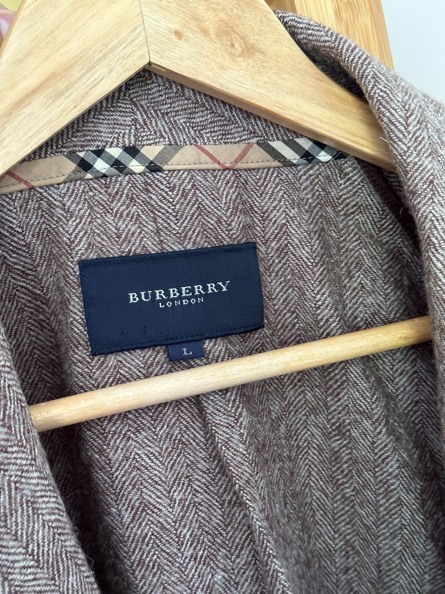 Burberry Burberry Vintage Houndstooth Coat Size L / US 10 / IT 46 - 3 Thumbnail
