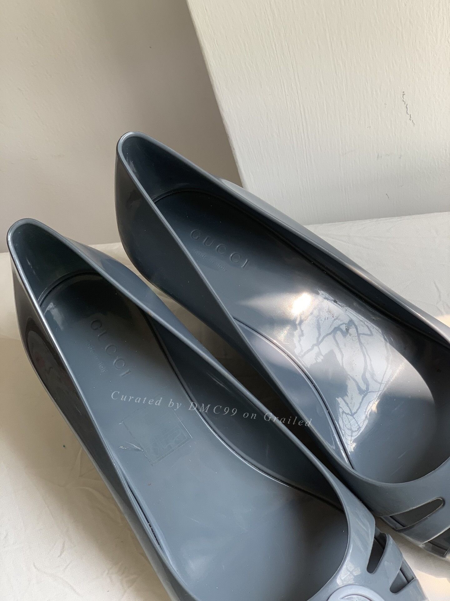 Gucci Gucci Vintage Peep-Toe Jelly Shoes Size US 7 / IT 37 - 4 Thumbnail