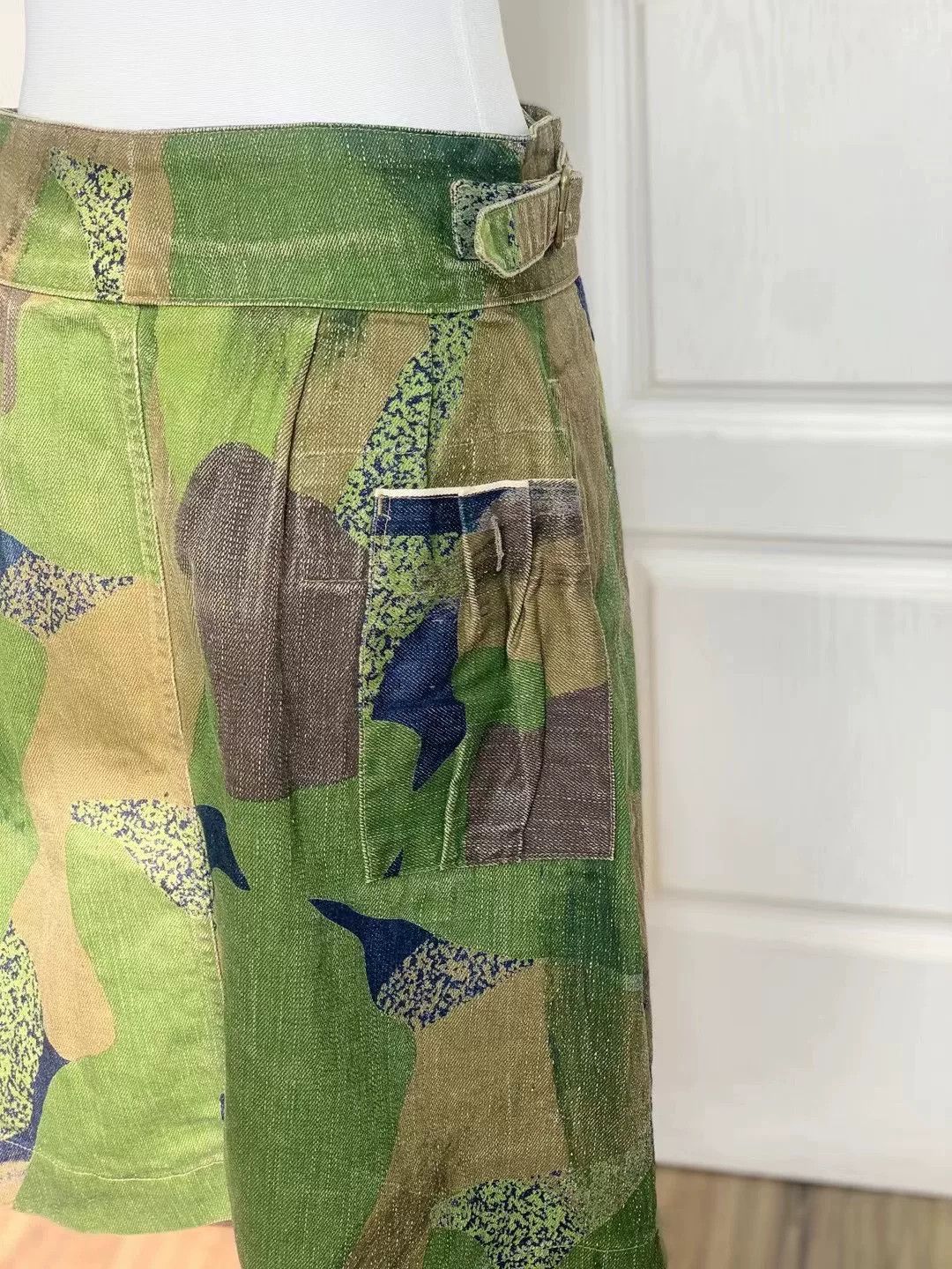 Nigel Cabourn Nigel Cabourn Camouflage Denim Skirt Size 38" / US 16 / IT 52 - 5 Thumbnail