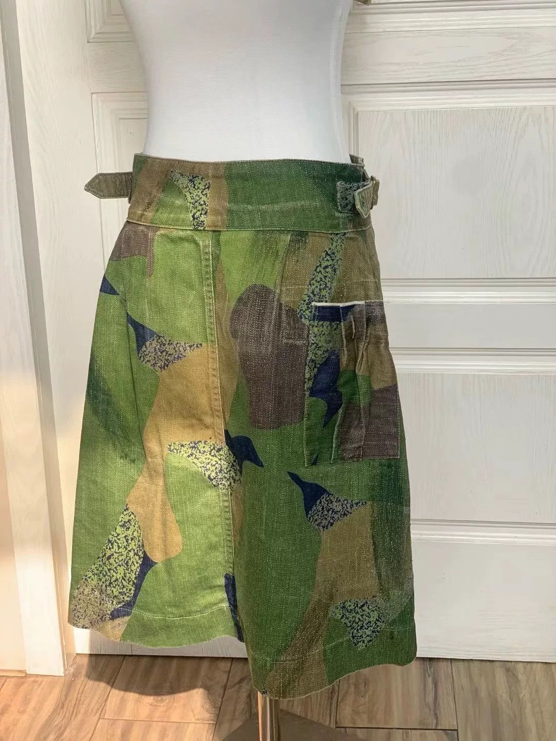Nigel Cabourn Nigel Cabourn Camouflage Denim Skirt Size 38" / US 16 / IT 52 - 6 Thumbnail