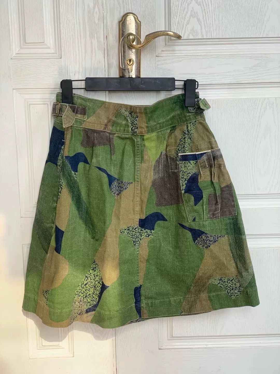 Nigel Cabourn Nigel Cabourn Camouflage Denim Skirt Size 38" / US 16 / IT 52 - 2 Thumbnail