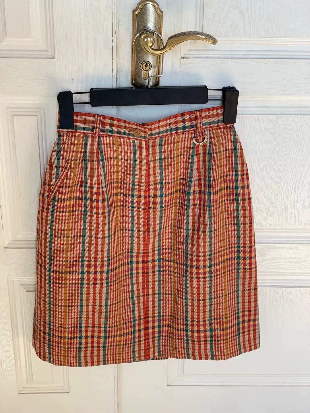 Dior Dior Vintage Wool Plaid Skirt Size 30" / US 8 / IT 44 - 3 Thumbnail