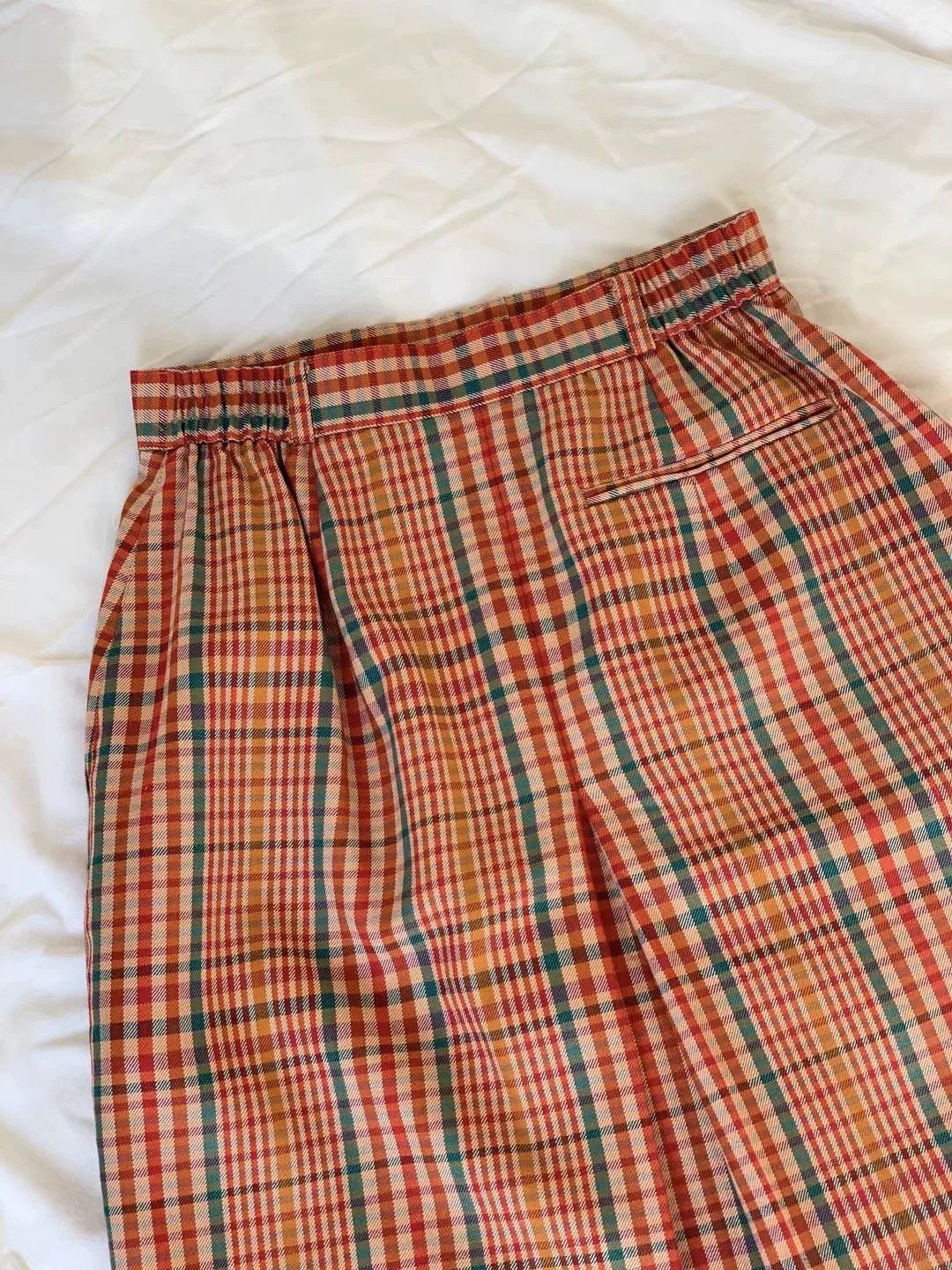 Dior Dior Vintage Wool Plaid Skirt Size 30" / US 8 / IT 44 - 7 Thumbnail