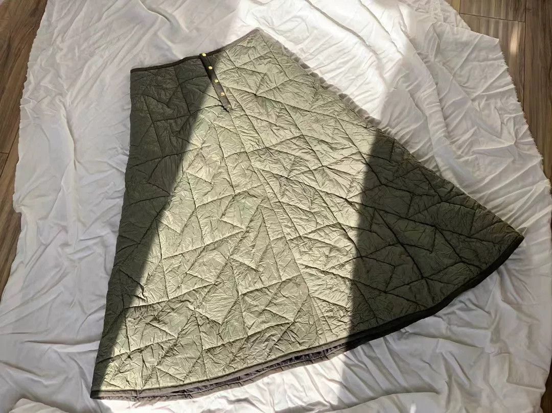 Orcival Japanese Vintage Quilted Skirt Size 35" - 3 Thumbnail
