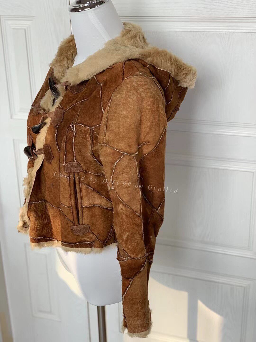 Beams Japan Vintage Ray Beams Shearling Toggle Coat Size XS / US 0-2 / IT 36-38 - 3 Thumbnail