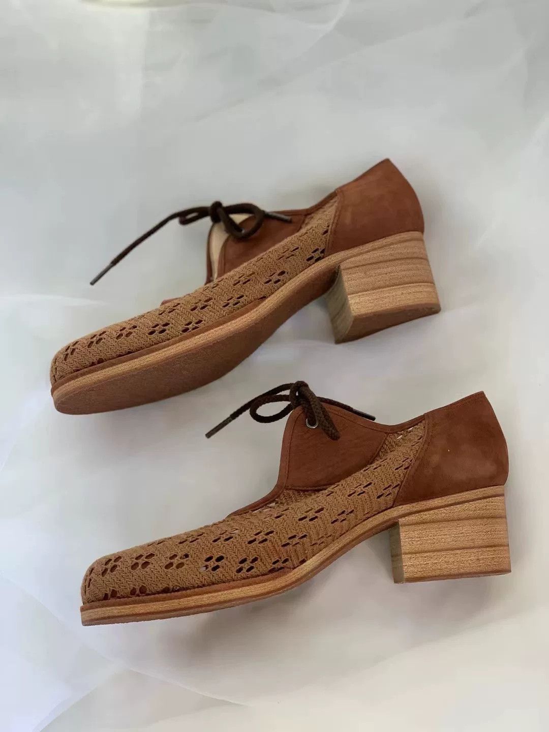 Kenzo Kenzo Vintage Cutout Leather Shoes Size US 5.5 / IT 35.5 - 8 Thumbnail