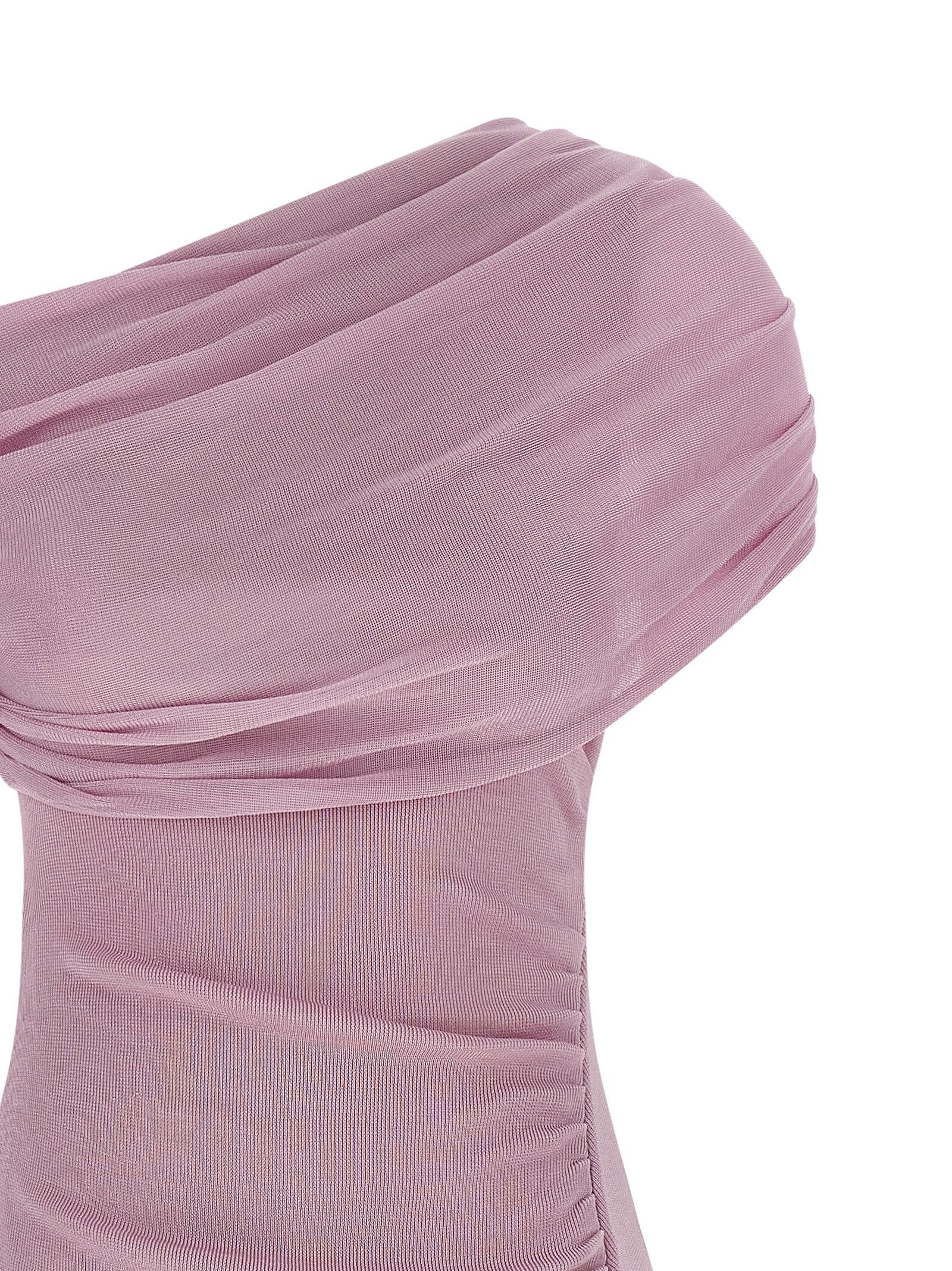 Self-Portrait 'Pink Cotton Draped Knit Midi' dress Size L / US 10 / IT 46 - 3 Thumbnail
