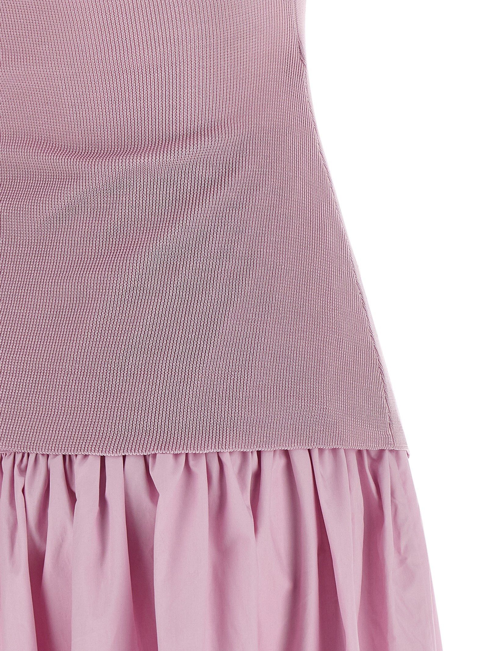 Self-Portrait 'Pink Cotton Draped Knit Midi' dress Size L / US 10 / IT 46 - 4 Thumbnail