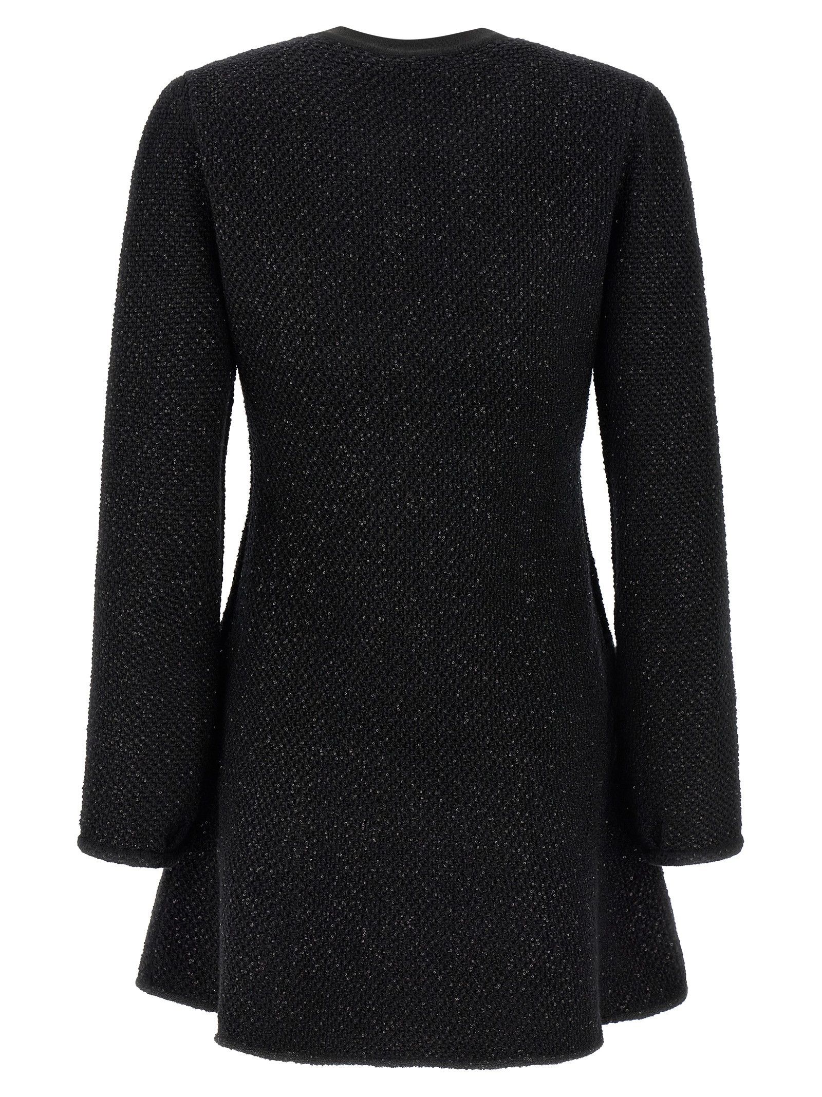 Self-Portrait 'Black Sequin Knit Mini' dress Size XS / US 0-2 / IT 36-38 - 2 Thumbnail