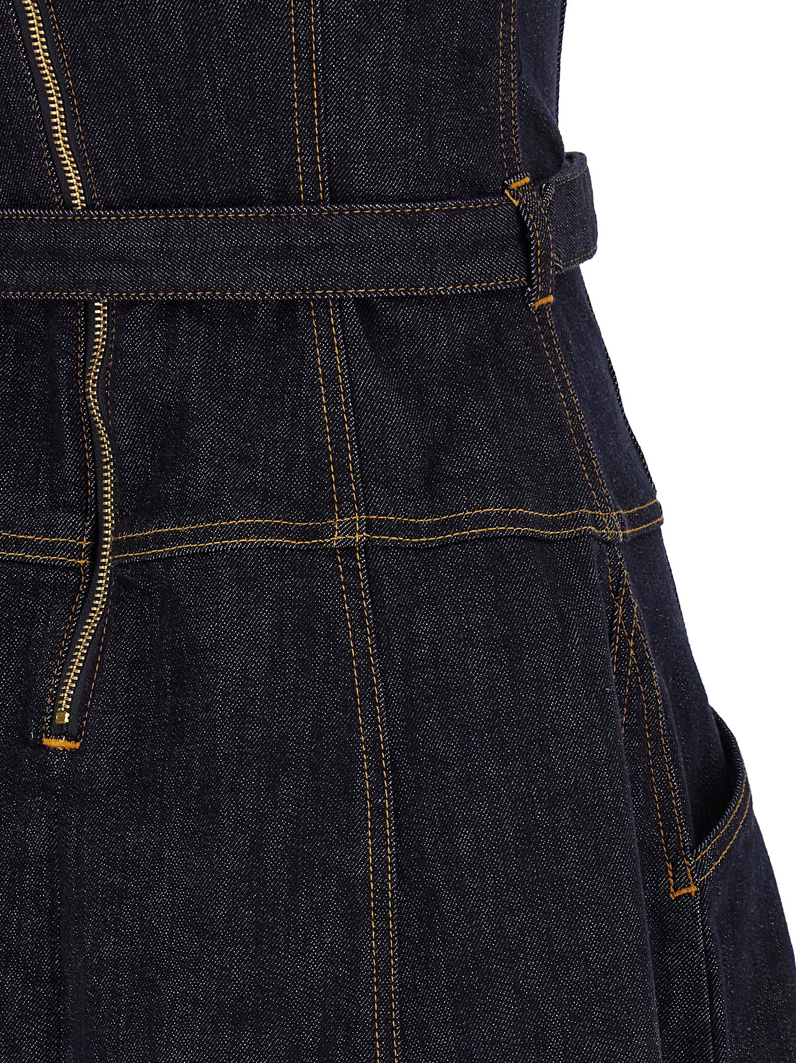 Self-Portrait 'Indigo Denim Flared Midi' dress Size M / US 6-8 / IT 42-44 - 4 Thumbnail