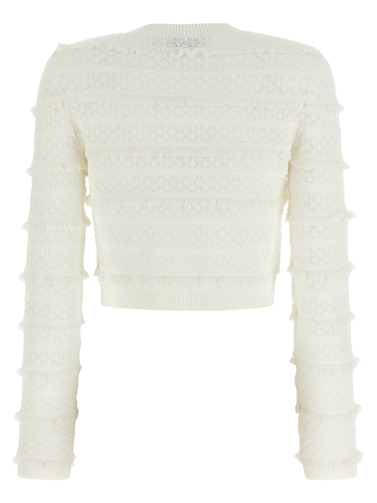 Self-Portrait 'Pointelle Diamante' cardigan Size M / US 6-8 / IT 42-44 - 2 Thumbnail