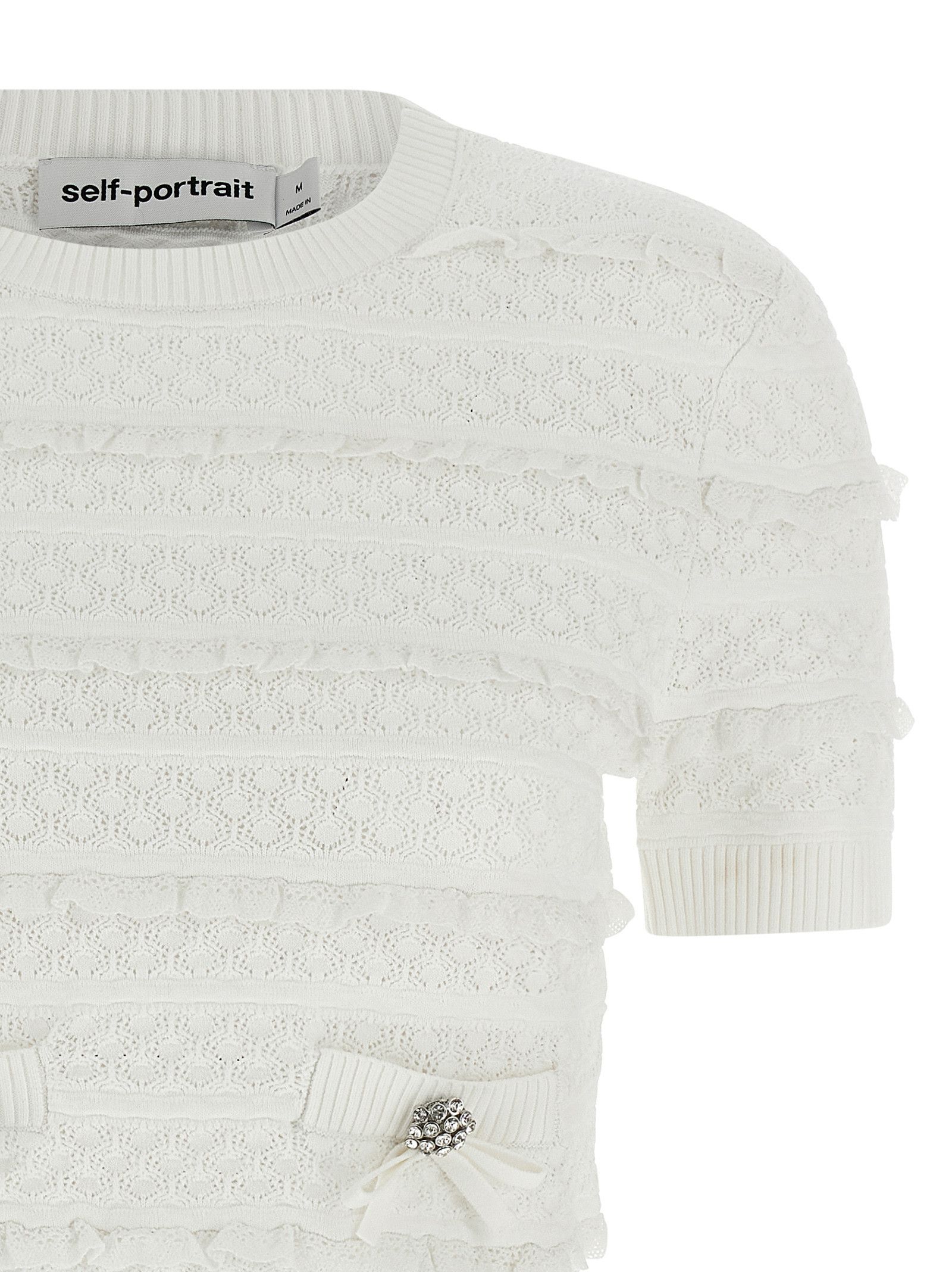 Self-Portrait 'Pointelle knit' top Size XS / US 0-2 / IT 36-38 - 3 Thumbnail
