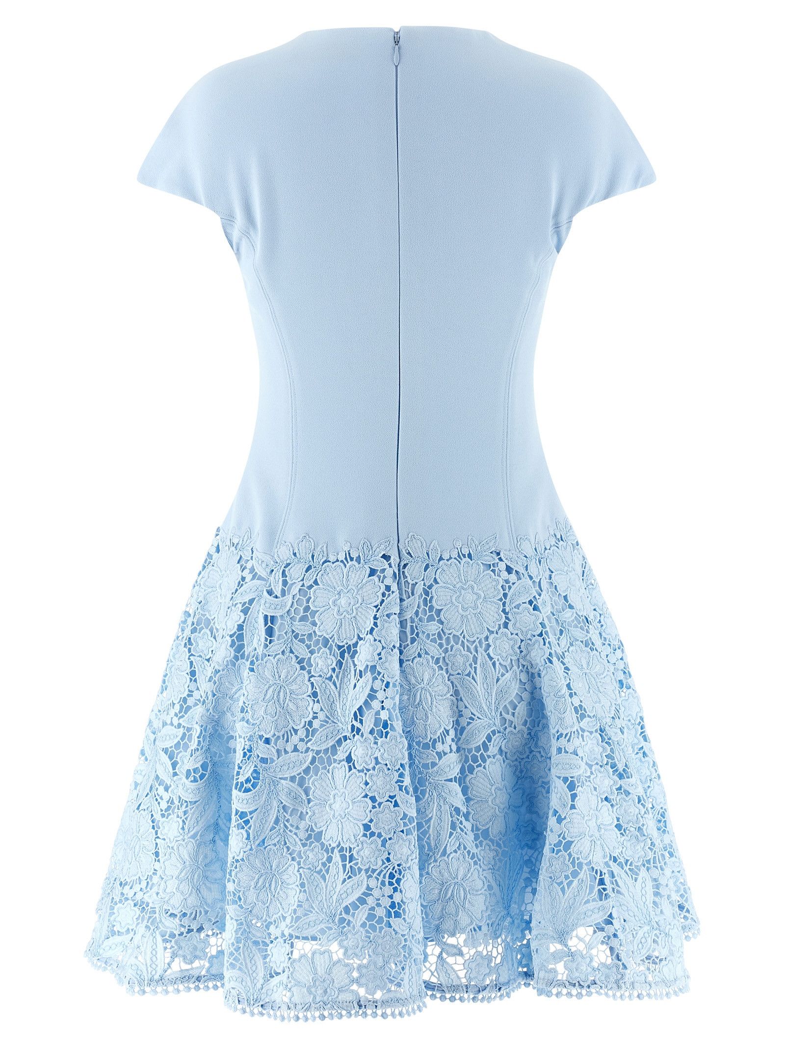 Self-Portrait 'Blue Crepe Lace' dress Size S / US 4 / IT 40 - 2 Thumbnail