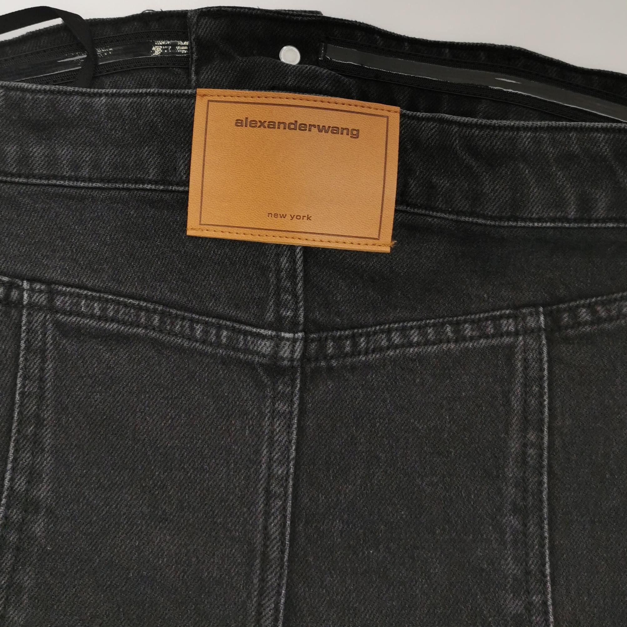 Alexander Wang Alexander Wang Black Denim Mini Dress Size 26 Size XS / US 0-2 / IT 36-38 - 3 Thumbnail