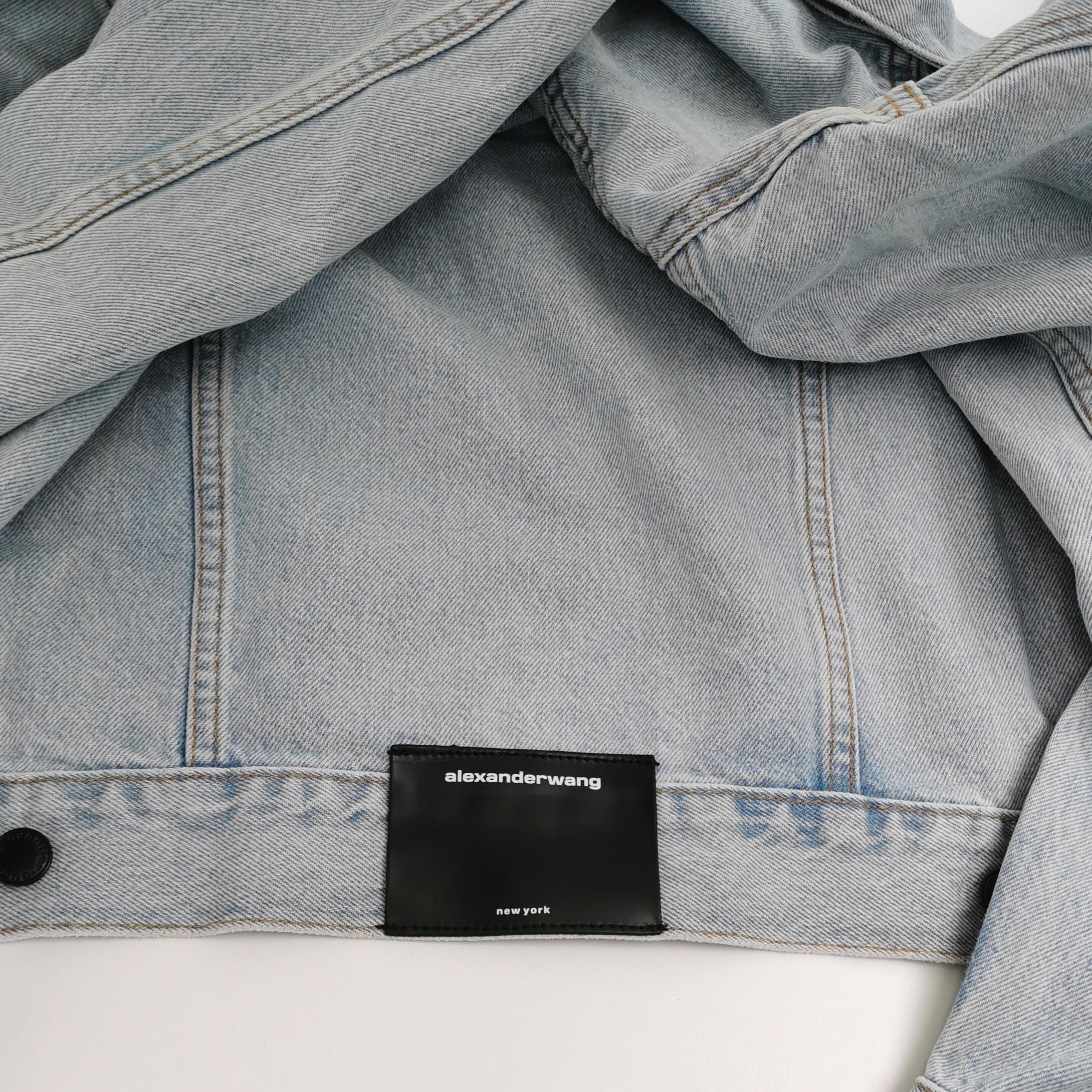 Alexander Wang Alexander Wang Logo Patch Denim Jacket XS Size XS / US 0-2 / IT 36-38 - 3 Thumbnail