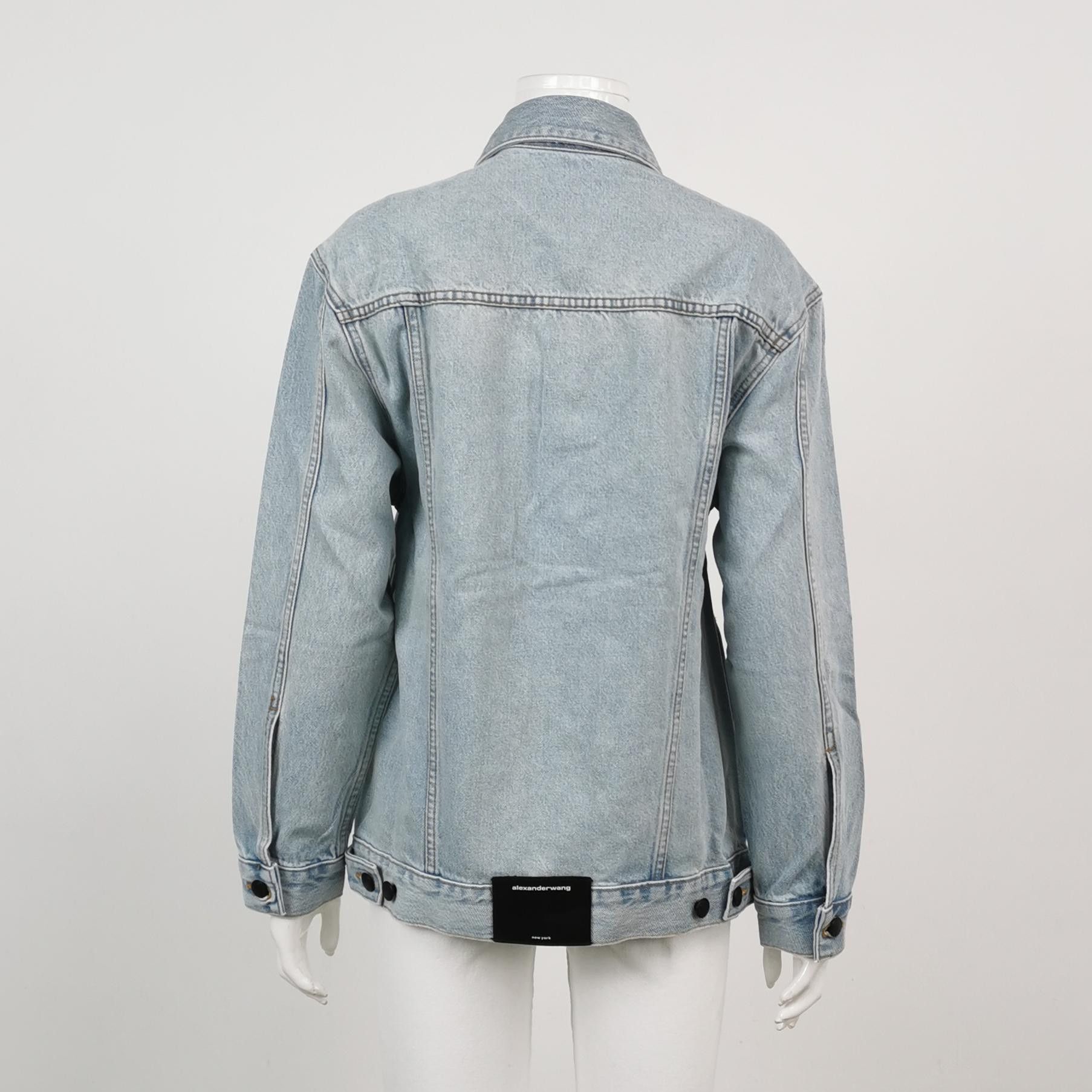 Alexander Wang Alexander Wang Logo Patch Denim Jacket XS Size XS / US 0-2 / IT 36-38 - 2 Thumbnail