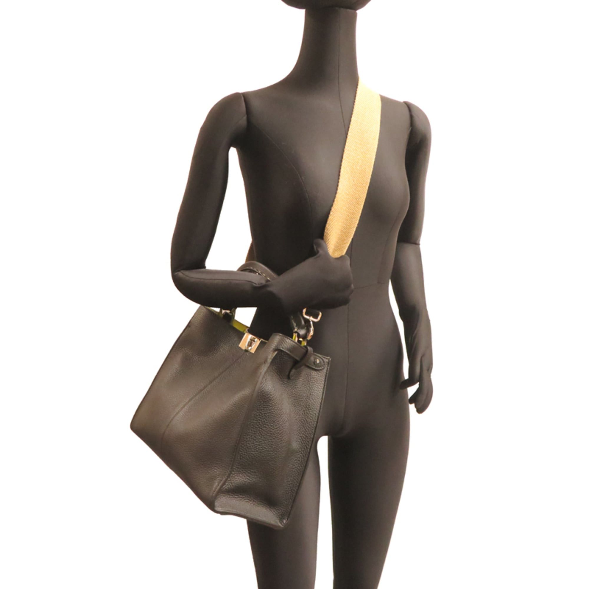 Fendi Fendi Peekaboo X-Lite Medium Women's Handbag 8BN310 Leather Black Size ONE SIZE - 8 Thumbnail