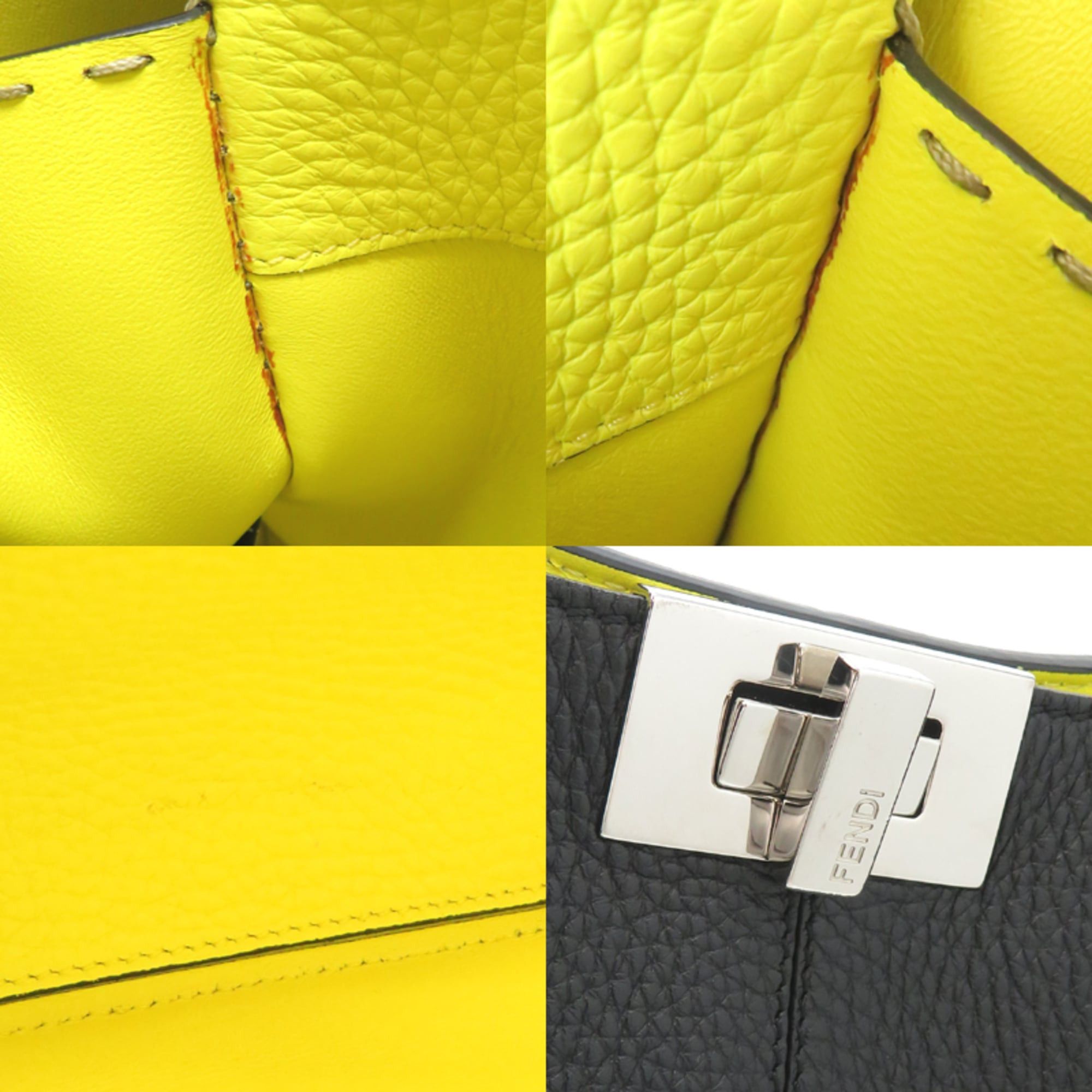 Fendi Fendi Peekaboo X-Lite Medium Women's Handbag 8BN310 Leather Black Size ONE SIZE - 10 Thumbnail