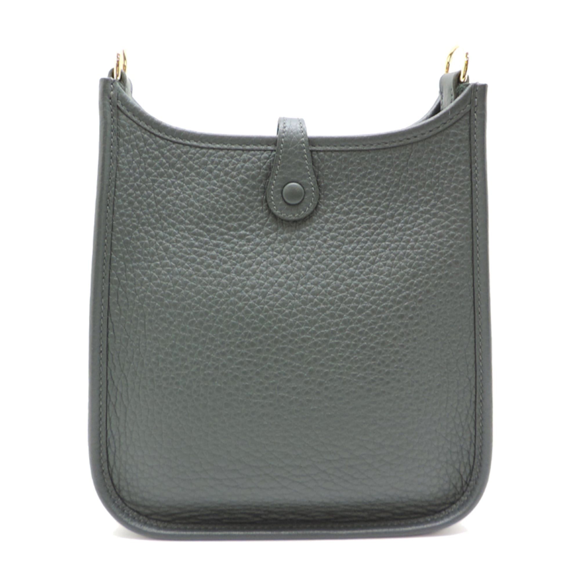 Hermes Hermes Evelyne TPM Amazone K stamp, 2025 model, women's shoulder bag, Taurillon Clemence leather, Vert Mangrove (gray) Size ONE SIZE - 2 Thumbnail