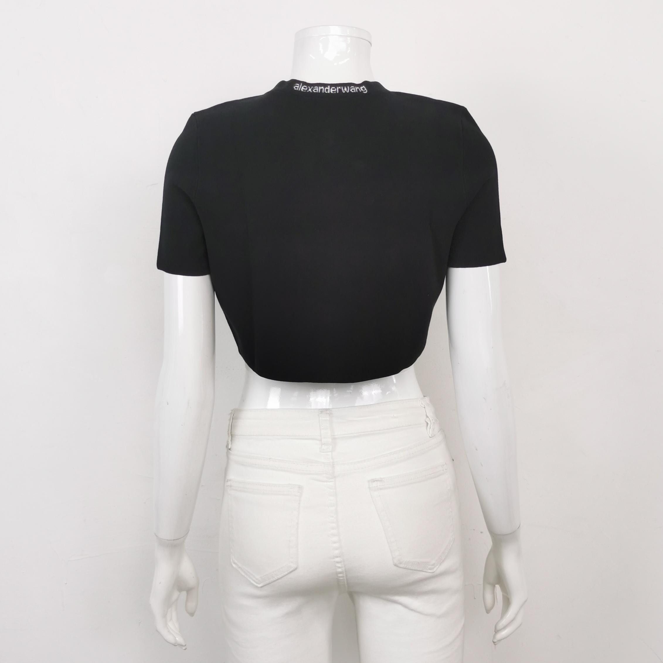 Alexander Wang Alexander Wang Logo Trim Knit Top Size S Size S / US 4 / IT 40 - 2 Thumbnail