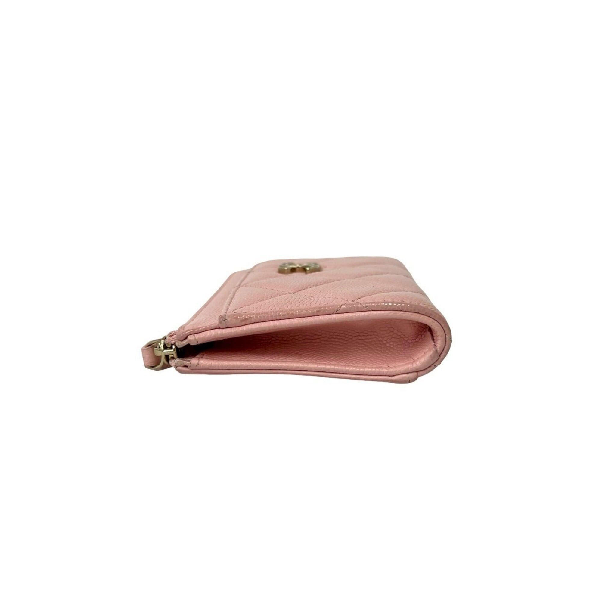 Chanel CHANEL Fragment Case, Matelassé, Coco Mark, Caviar Leather, Wallet/Coin Pass Pink, 35375 Size ONE SIZE - 4 Thumbnail