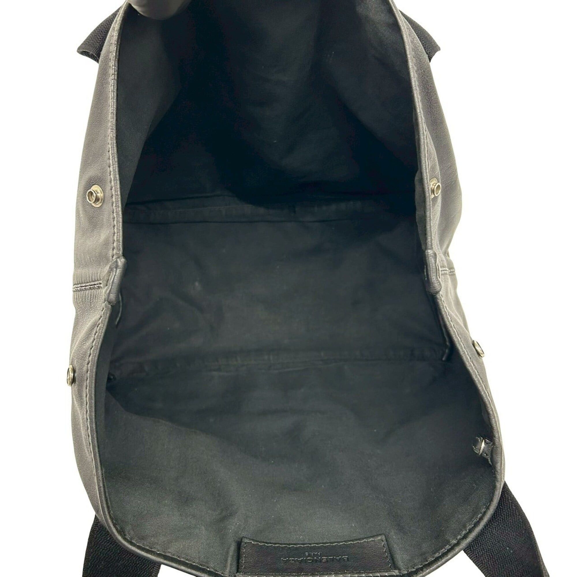 Balenciaga BALENCIAGA Navy Cabas XS Leather Canvas Tote Bag Handbag Semi-Shoulder Black 87602 Size ONE SIZE - 9 Thumbnail