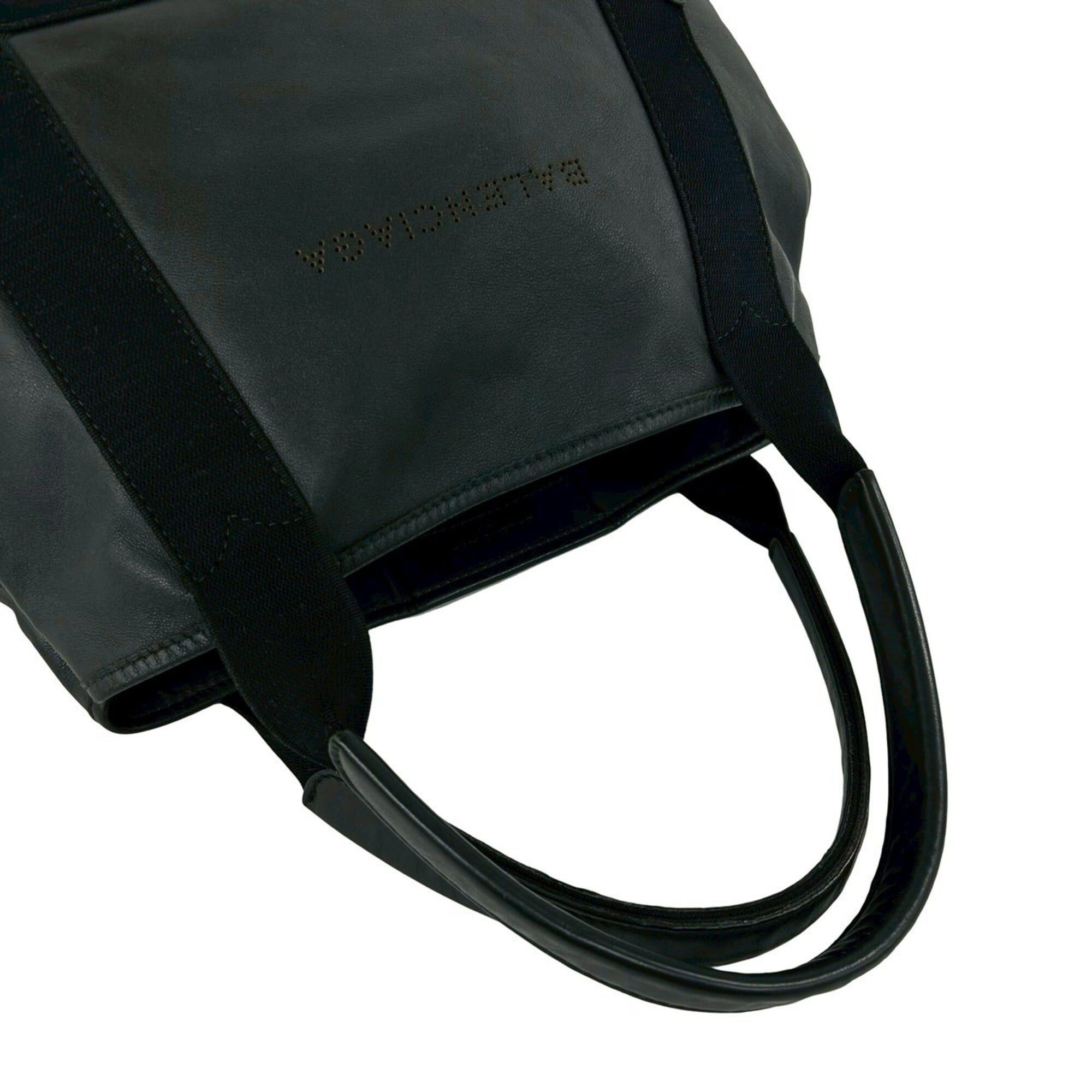 Balenciaga BALENCIAGA Navy Cabas XS Leather Canvas Tote Bag Handbag Semi-Shoulder Black 87602 Size ONE SIZE - 4 Thumbnail
