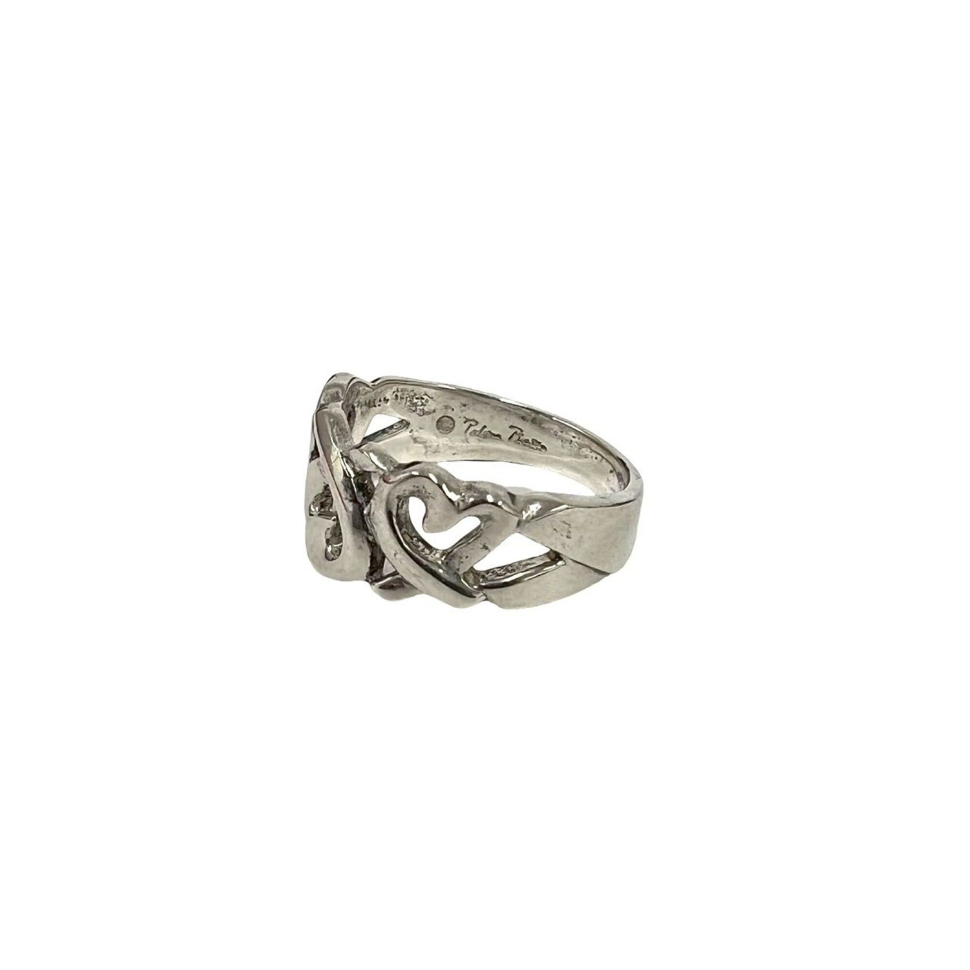 Tiffany & Co. TIFFANY&Co. Tiffany Loving Heart Ring, Sterling Silver 925, Women's/Men's Silver, 160-2 Size ONE SIZE - 4 Thumbnail
