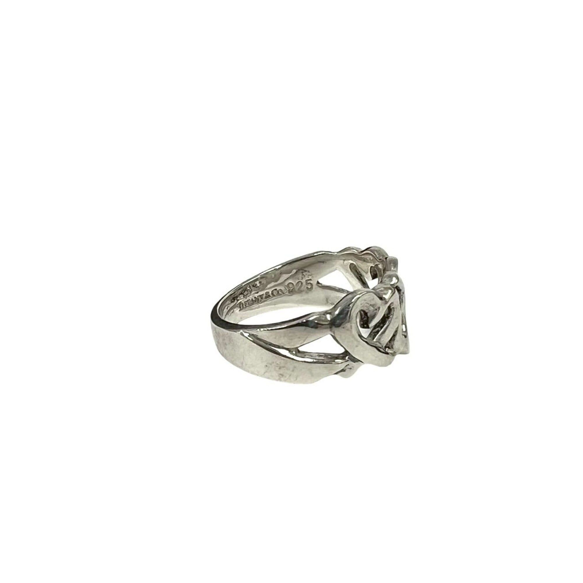 Tiffany & Co. TIFFANY&Co. Tiffany Loving Heart Ring, Sterling Silver 925, Women's/Men's Silver, 160-2 Size ONE SIZE - 5 Thumbnail