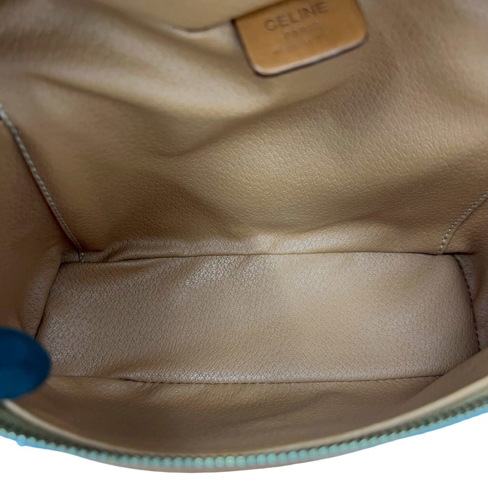 Celine CELINE Vintage Macadam Blazon Triomphe Pattern Leather Handbag Vanity Bag Brown 95300 Size ONE SIZE - 9 Thumbnail
