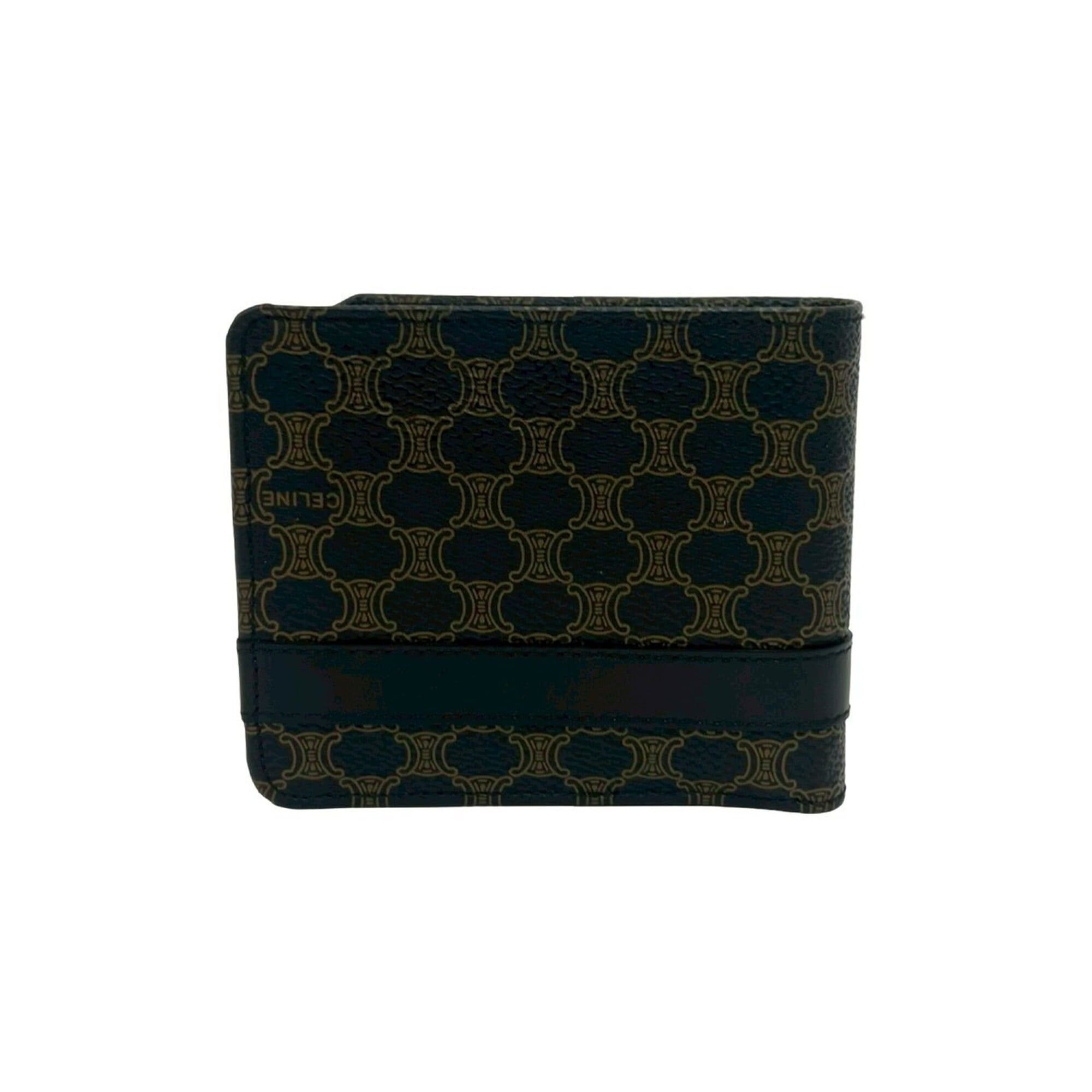 Celine CELINE Macadam Blazon Pattern Logo Leather Bi-fold Wallet, Brown/Black, 72151 Size ONE SIZE - 2 Thumbnail