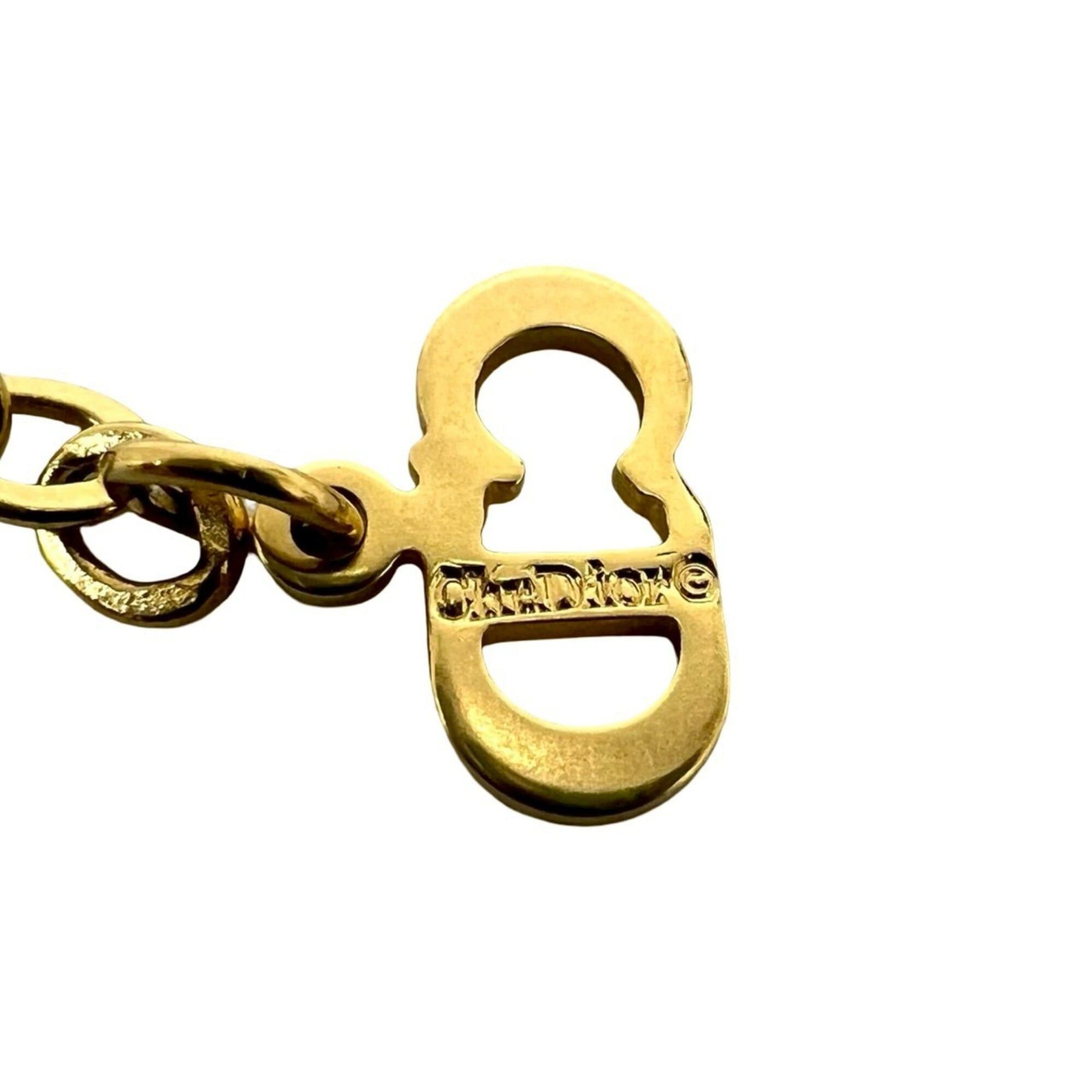 Dior Christian Dior Vintage Logo GP Necklace Pendant Accessory Gold 81645 Size ONE SIZE - 3 Thumbnail