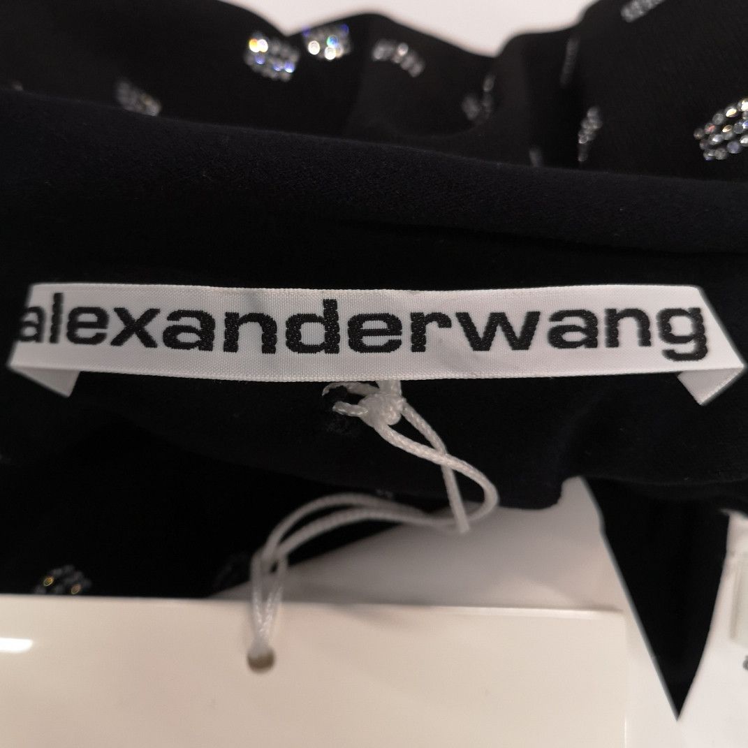 Alexander Wang Alexander Wang Rhinestone Logo Knit Top Size XS Size XS / US 0-2 / IT 36-38 - 6 Thumbnail