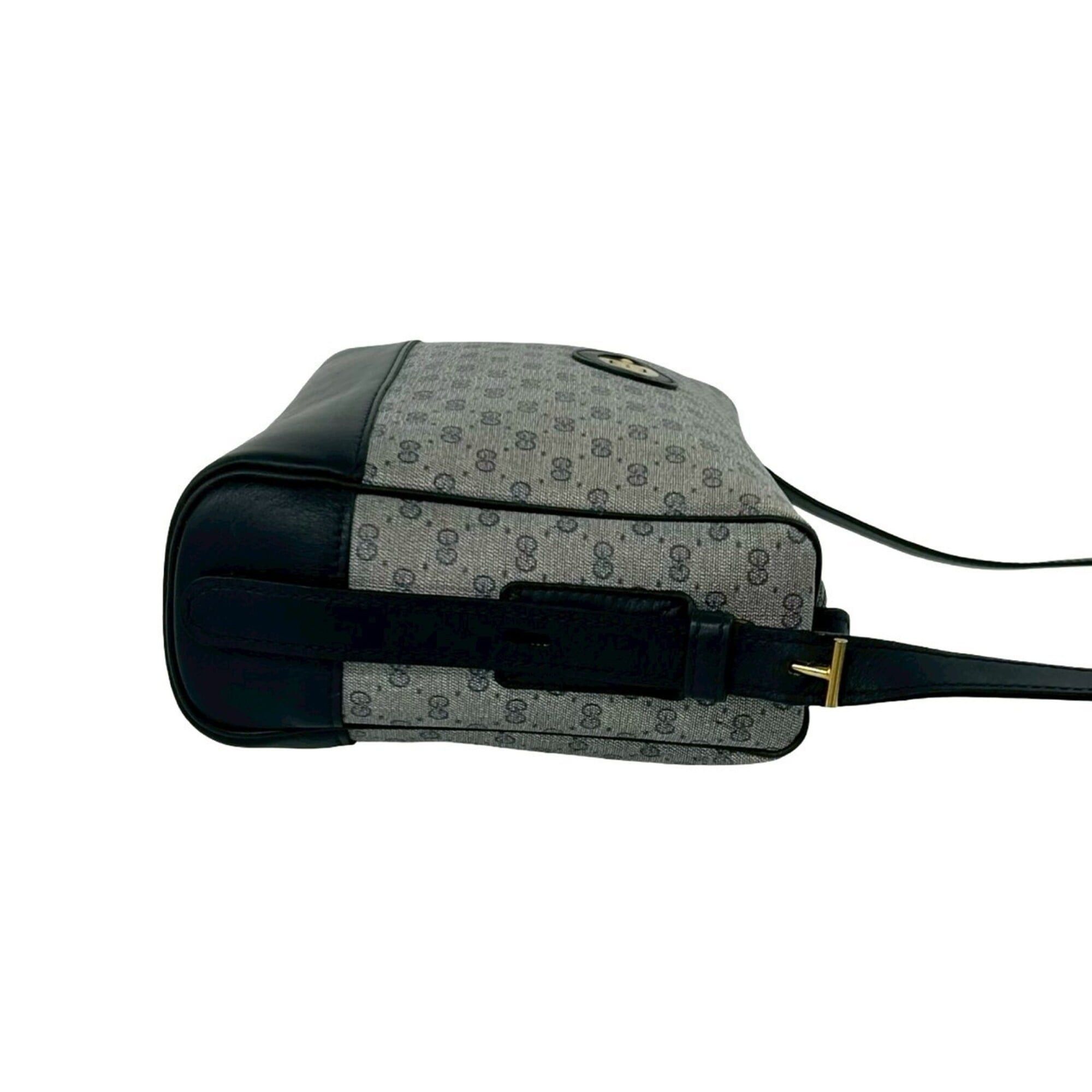 Gucci GUCCI Vintage Old Gucci Micro GG Logo Hardware Leather Shoulder Bag Pouch Navy 19276 Size ONE SIZE - 6 Thumbnail